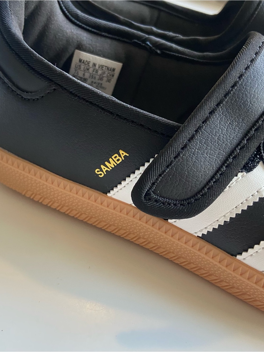 Adidas Samba Jane Black White Gum Womens JQ6445 NEW Sz 7.5 - Picture 5 of 11